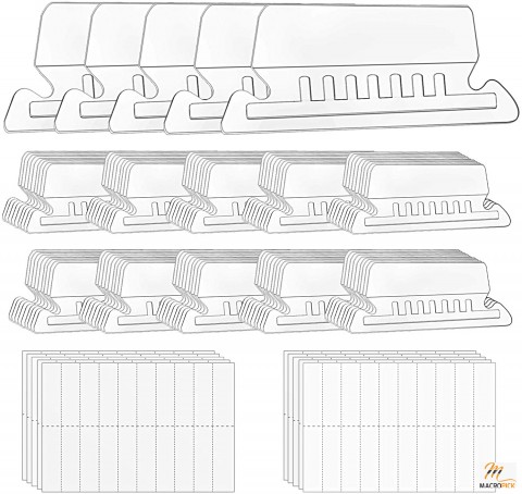 Hanging File Folder Tabs with Inserts for Hanging Folders,100+200 Sets