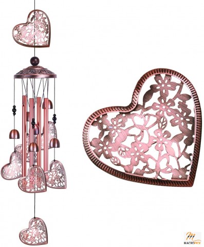 Hand-Made Heart Musical Wind Chime - Loving Heart Wind Chimes For Outdoor Decoration