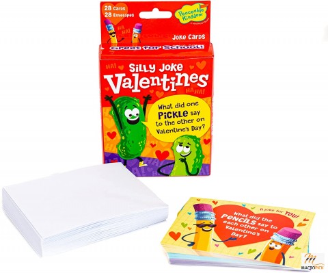 Valentines Day Silly Joke Cards For Kids - 28 Valentines Cards Great For School Classroom