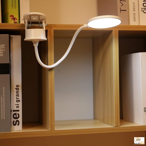 Clip on Lamp | Battery Powered Reading Lamp USB Rechargeable