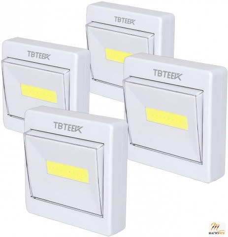 4 Pack 200 LM Cob Led Light Switch Nightlight,Stick Anywhere