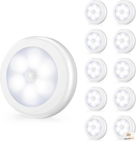 Non-Fall Cordless Battery-Powered Wall Light, (Pack of 10)