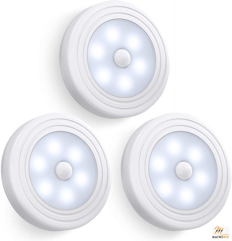 3 Pack Motion Sensor Light,Closet Light Stick Anywhere with No Tools,Battery Operated Lights