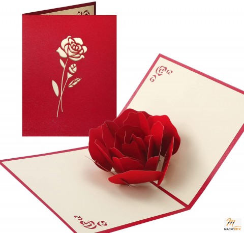 3D Rose Anniversary Card with Envelope