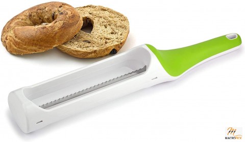 Bagel Knife - Easy to Use Bagel Slicer - Safely Slice Bagels and More