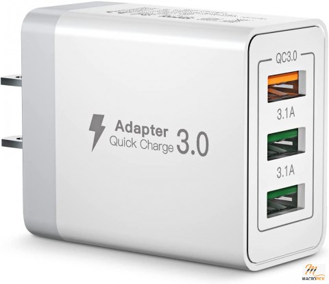 USB Wall Charger,33W 3-Port USB Fast Charger Block