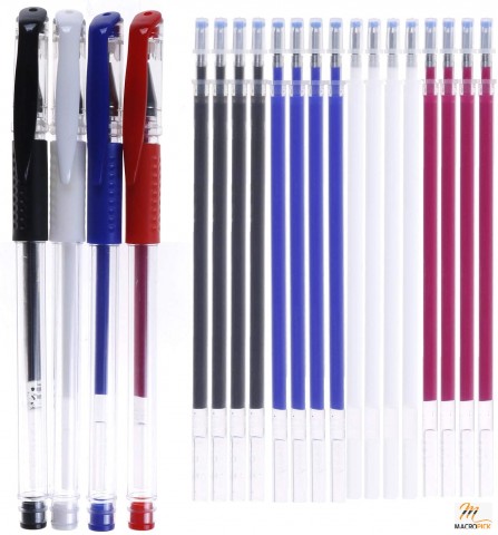 Heat Erasable Fabric Marking Pens - 4 Colors, 20 Pieces