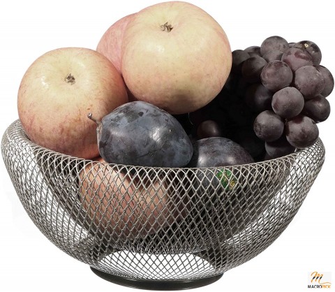 Fruit Basket For Kitchen Counter -  Made of Premium Wire Curved Iron - Fruit and Vegetable Storage Holder