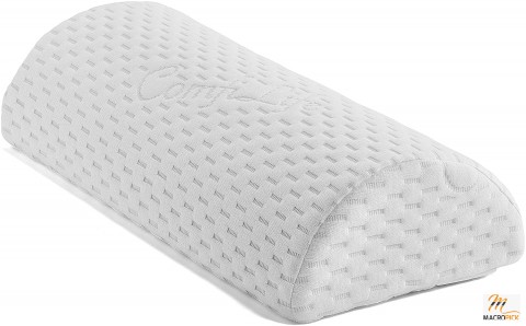 Memory Foam Half Moon Pillow - Semi Roll Pillow for Lower Back Pain Relief