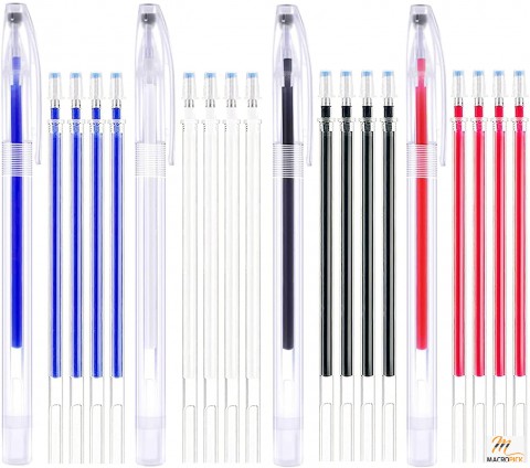 4 Pieces Fabric Marking Pens with 20 Refills for Quilting Sewing