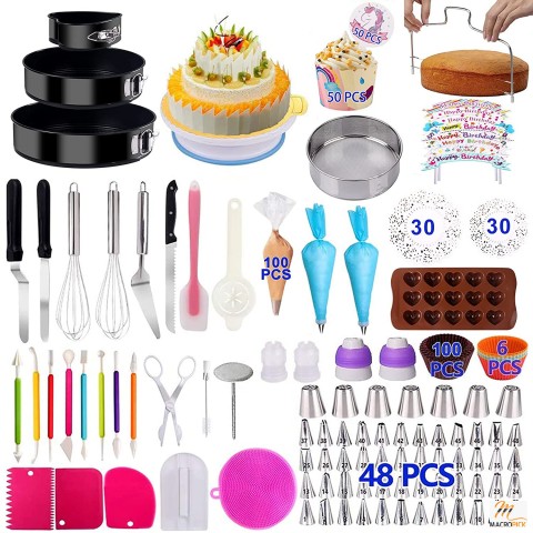 Cake Decorating Kits - 567 PCS Baking Set  - Great Gift For Baking Beginners & Cake Lovers