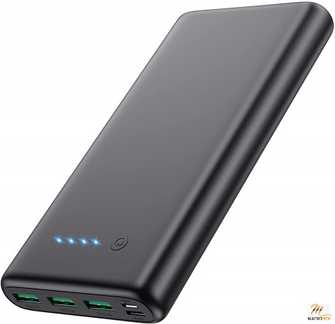 Portable Charger 36800mAh, Power Bank with Tri-Outport & Dual Inport