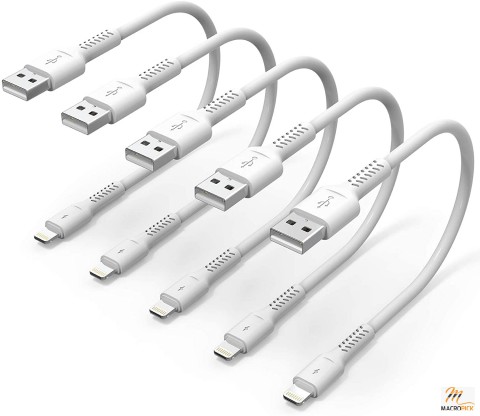 Charge Cable,5 Pack,6 Inch,USB to Lightning Cord