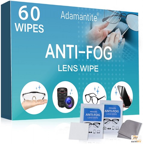 Anti Fog Wipes for Glasses - Cleaning Wipes For Lens - Made Of High Quality Optical Care Materials - Microfiber Cloth Included