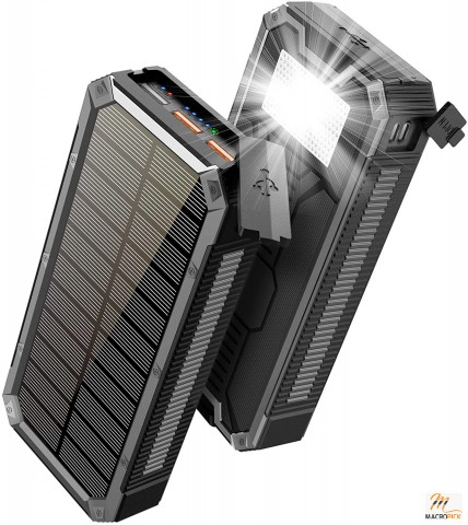 Solar Charger 30000mAh, Solar Power Bank