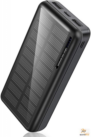 30,000mAh Power Bank Solar Charger Solar Power Bank with 2 USB Outputs