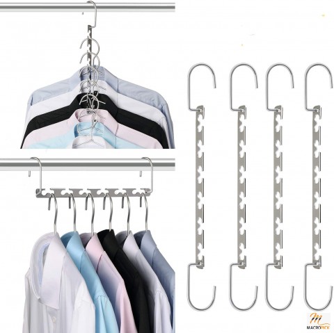 Premium Quality Closet Space Saver Hangers - Organize Your Clothes Neatly - 12 Pack