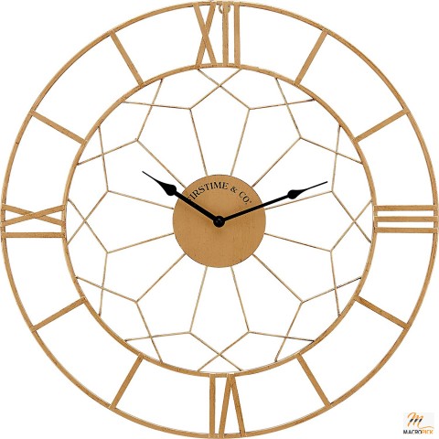 Round Wall Clock | Geometric Design Metal Clock | Quality Metal Hands | Accurate Quartz Movement | 24 x 1.75 x 24