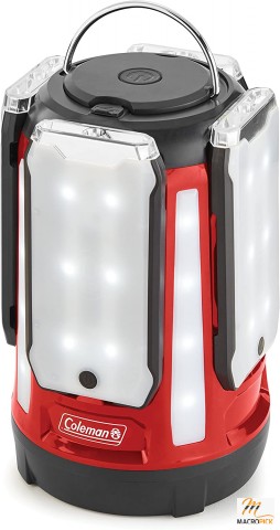 Red Multi-Panel LED Lantern With USB Port