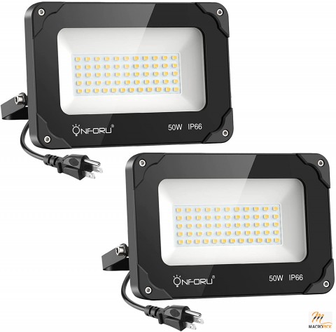 LED Flood Lights 50W Outdoor 4500 Lumens Work Light 2 Pack