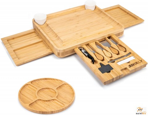 Bamboo Cheese Board and Knife Set