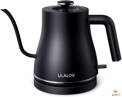 Stainless Steel & Matte Black Colored Electric Kettle 1200W-0.8L