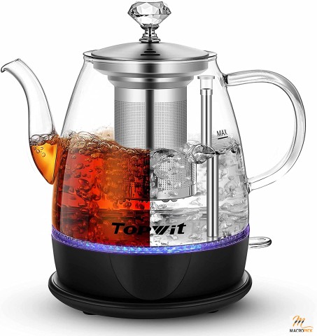 Tea Maker Electric Glass Kettle Dual Purpose Design