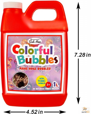 Bubble Refill Solution for Kids Bubble Machine | Bubble Concentrated Solution | 1 L/ 33.8 OZ