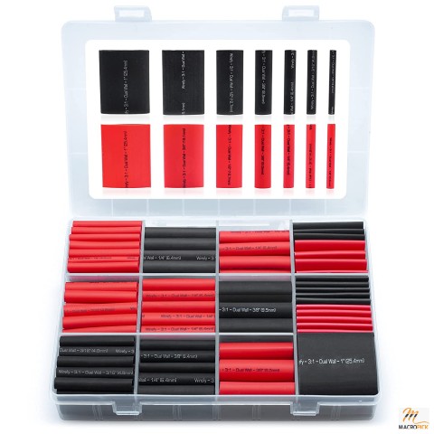 200 Pcs Heat Shrink Tubing Kit