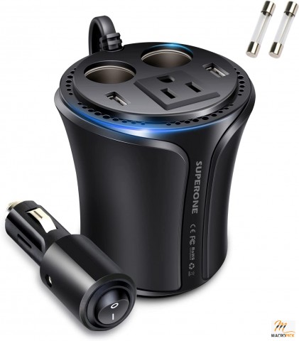 DC to AC Car Power Inverter with Cup holder