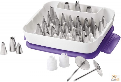 55-Piece Cake Supply Master Decorating Tip Set