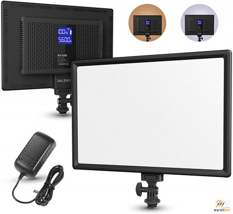 Dual Rechargeable LED Video Soft Light Panel Studio Camera