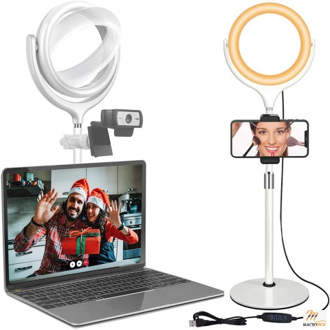 Ring light with stand for video conferences lighting kit