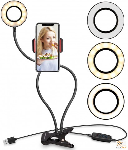 Selfie Ring Light with Cell Phone Holder Stand