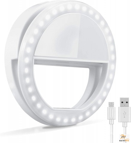 Selfie Light Rechargeable Portable Clip-on Selfie Fill Ring Light