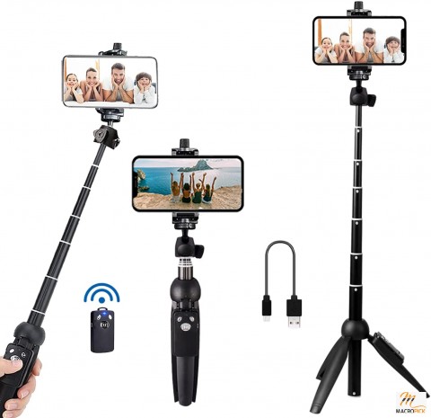 Selfie Stick Tripod Portable 40" Aluminum Alloy with Wireless Remote Shutter