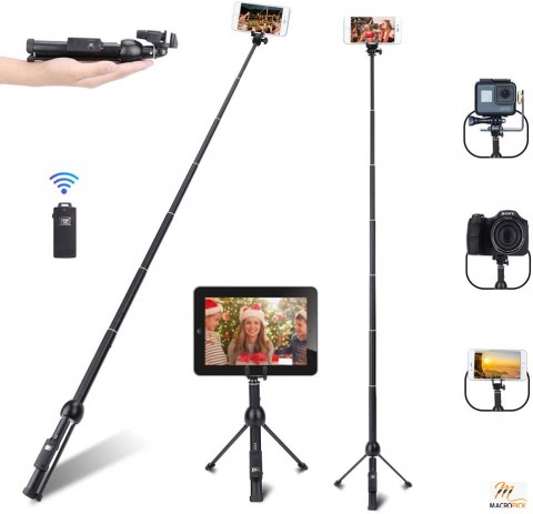 45" Extendable Selfie Stick Tripod with Wireless Remote