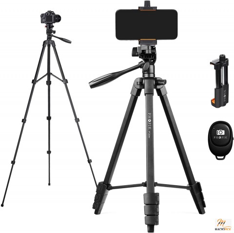 Phone Tripod 55" Aluminum Extendable Tripod Stand