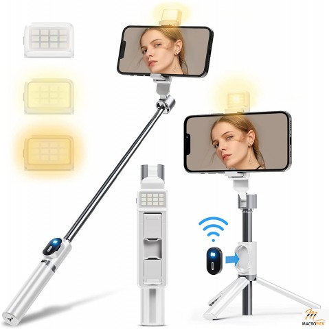 2022 Newest Selfie Stick with LED Light Wireless Bluetooth Tripod