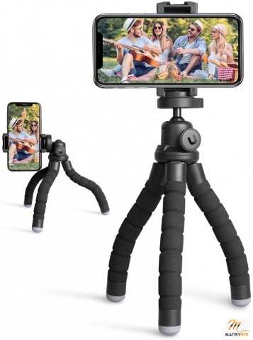 Portable and Flexible Tripod Stand with Wireless Remote and Clip