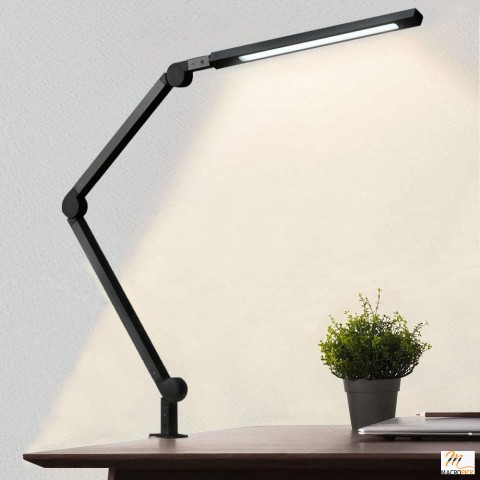 Eye-Care Swing Arm Desk Lamp with Clamp