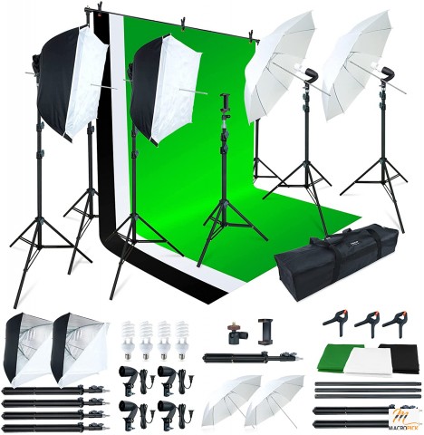 e Photo Video Studio Light Kit