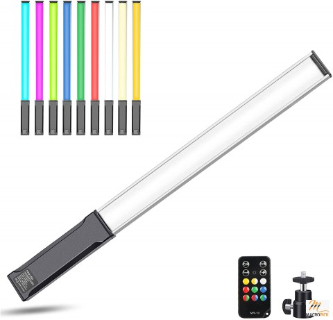 Portable Handheld LED Light Wand Stick | RGB Full 9 Color with Remote Control Built-in Rechargable Battery