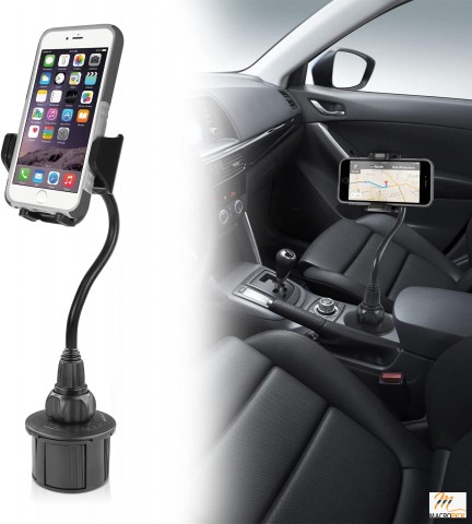 Car Cell Phone Holder 8” Long Flexible Gooseneck with 360° Adjustable