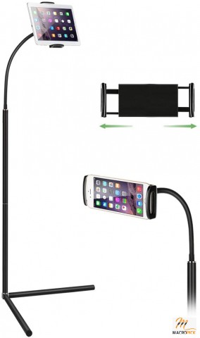 Ipad Stand Floor,Tablet Floor Stand Gooseneck Long Arm Cell Phone Holder Mount