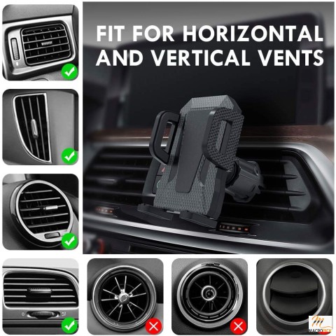 Car Phone Holder Mount Air Vent Cradle with Adjustable Clip