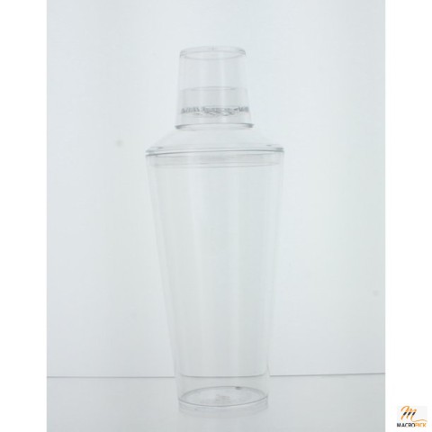 Cocktail Shaker Mixer Jigger Cap Clear 25 oz. Plastic Bartender Party Drink