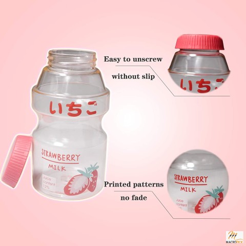 Plastic Fruit Juice Water Bottle Milk Cartoon Shaker Bottle