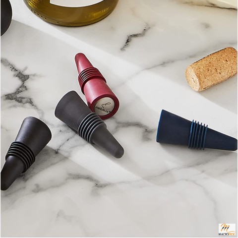 Multicolor Bottle Stoppers Set of 4