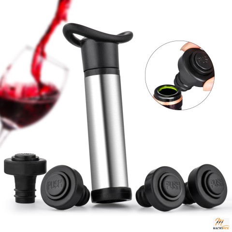 Ikkle Wine Saver Vacuum Pump, Wine Saver Stainless Steel